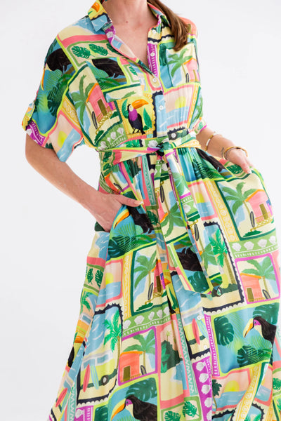 Kinda Kate Dress Toucan Print