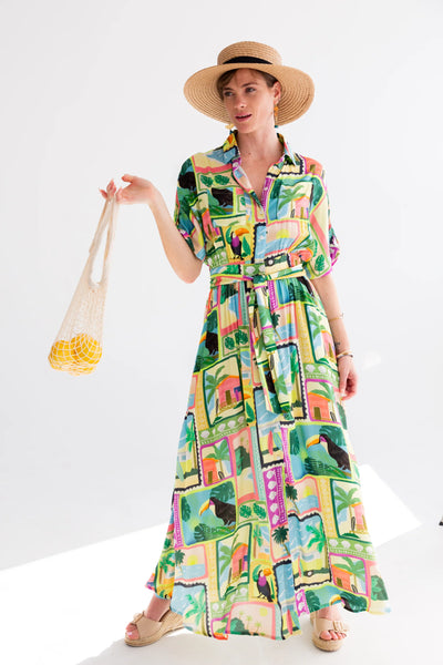 Kinda Kate Dress Toucan Print