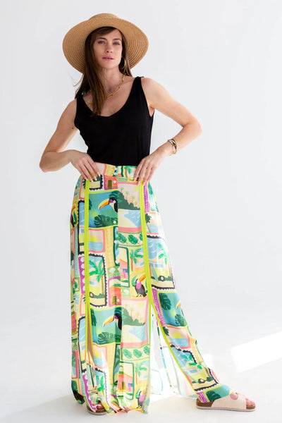 Kinda Santorini Skirt Toucan Print