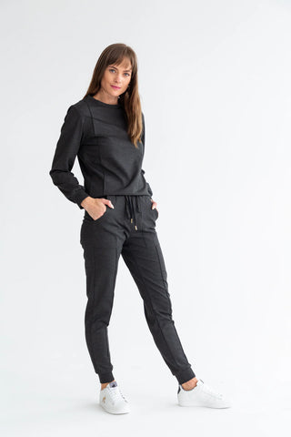 Kinda The Track Pants Black Melange