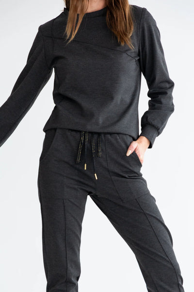 Kinda The Track Pants Black Melange