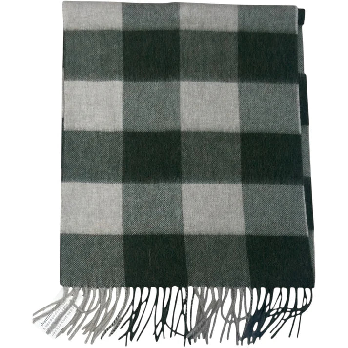 Wool Men's & Women's Scarf - Olive Plaid