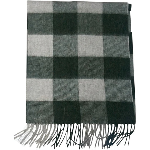 Wool Men's & Women's Scarf - Olive Plaid
