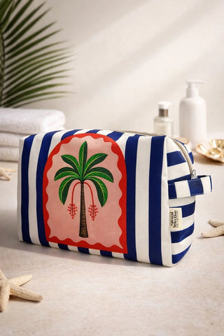 Mirage Palm Blue - Mini Box Bag