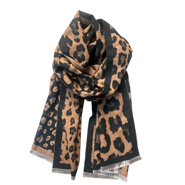 Wild Plain Cheetah scarf in Caramel