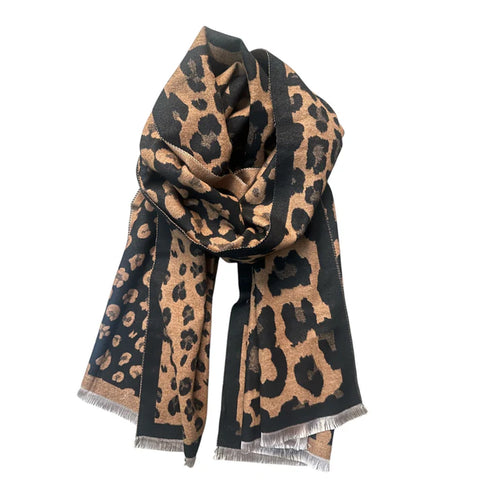 Wild Plain Cheetah scarf in Caramel