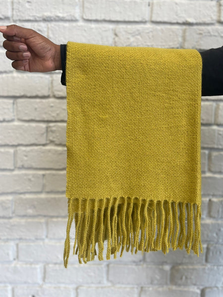Cosy Bouclé Scarf in Chartreuse