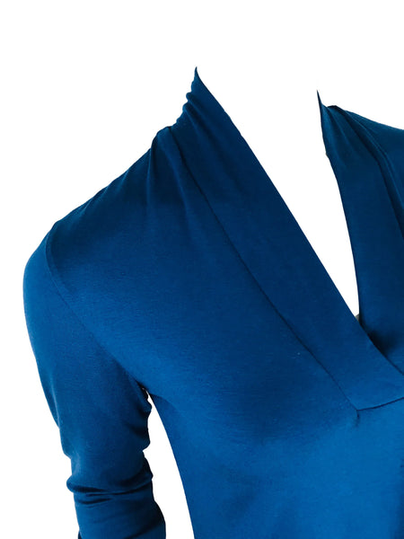 Shawl Neck Long Sleeve Top – Indigo Bay