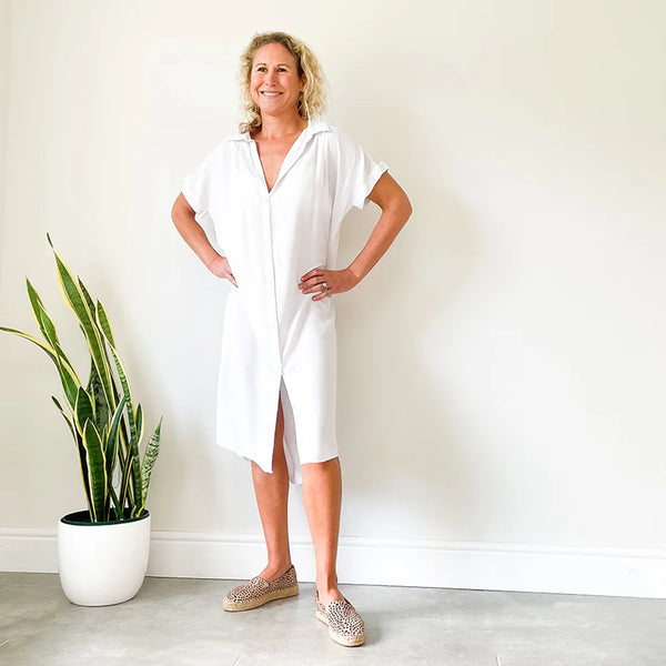 SALE Oversized Shirt Dress - White (ONLY IN SMALL)