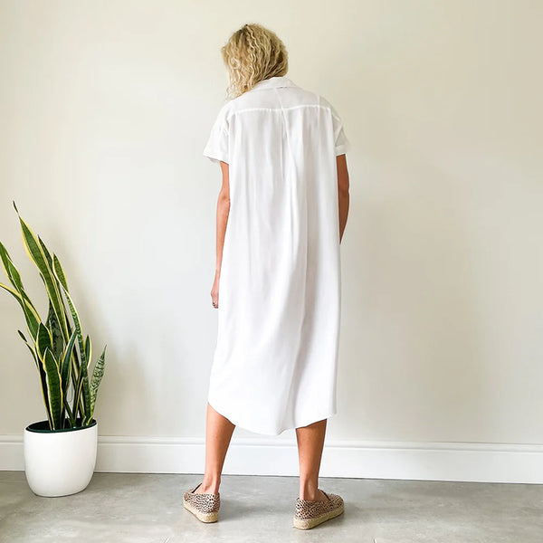 SALE Oversized Shirt Dress - White (ONLY IN SMALL)