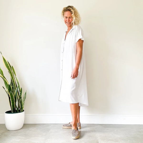 SALE Oversized Shirt Dress - White (ONLY IN SMALL)