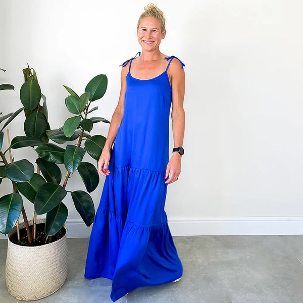 SALE Tiered Maxi Dress - Cobalt (ONLY IN SMALL)