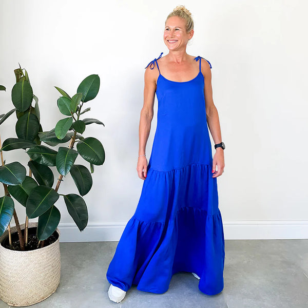 SALE Tiered Maxi Dress - Cobalt (ONLY IN SMALL)