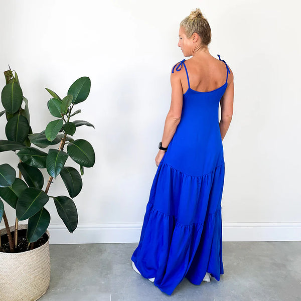 SALE Tiered Maxi Dress - Cobalt (ONLY IN SMALL)