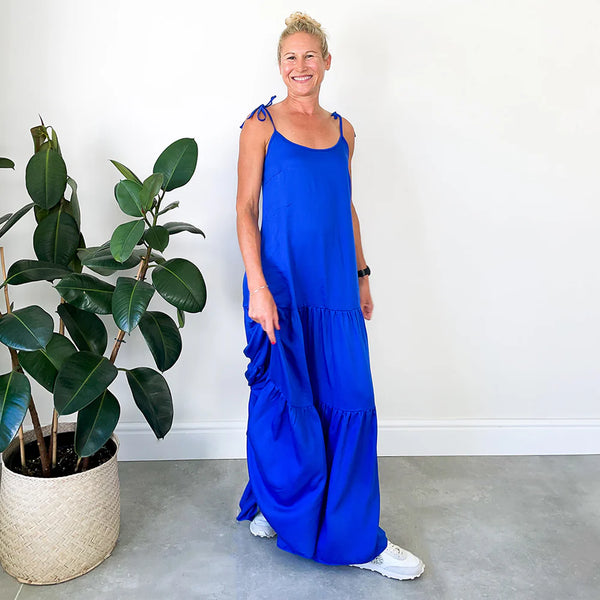 SALE Tiered Maxi Dress - Cobalt (ONLY IN SMALL)