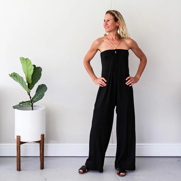 SALE Maxi Rope Jumpsuit - Black or Navy (ONLY IN SMALL & MEDIUM)