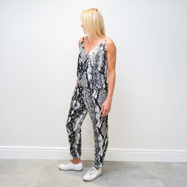 SALE Wrap Jumpsuit - Snake Print (ONLY IN LARGE)