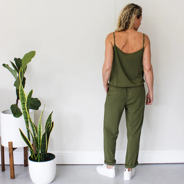 SALE Wrap Jumpsuit - Olive (ONLY IN MEDIUM)