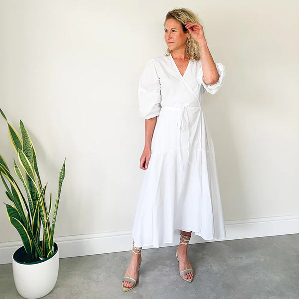 SALE Wrap Dress - White