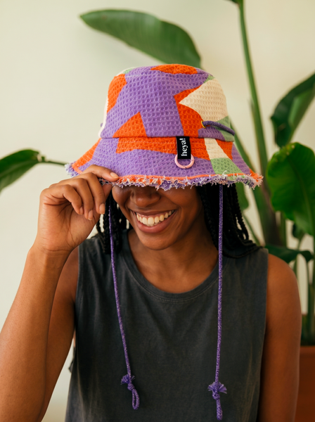 Microfibre bucket hats - Purple