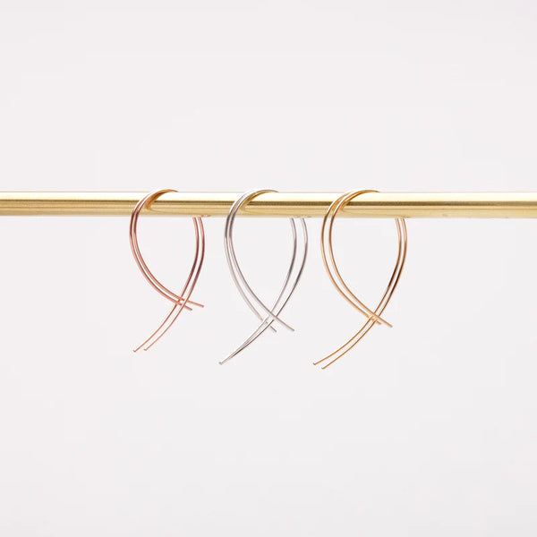 Loop Earrings Mid - silver, gold or rose gold