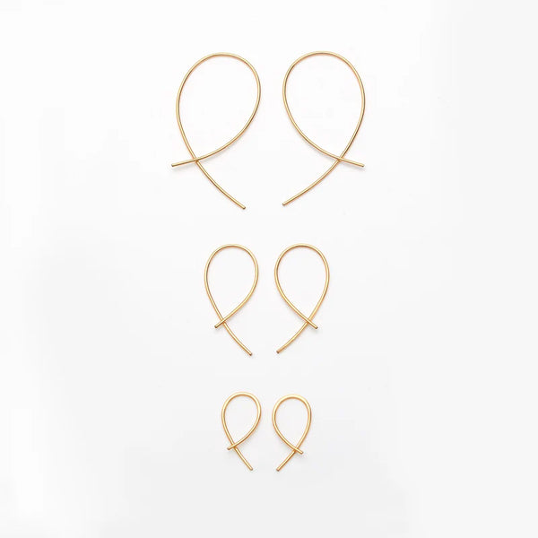 Loop Earrings Mid - silver, gold or rose gold