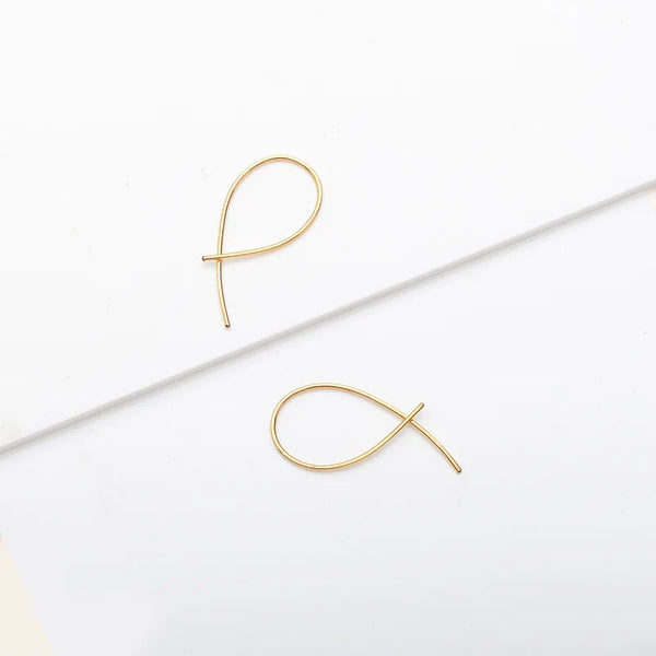 Loop Earrings Mid - silver, gold or rose gold