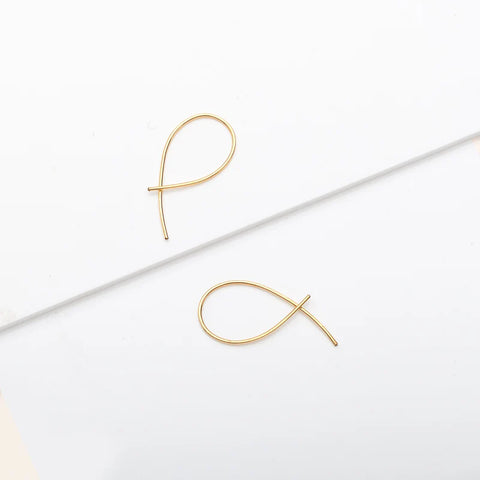 Loop Earrings Mid - silver, gold or rose gold