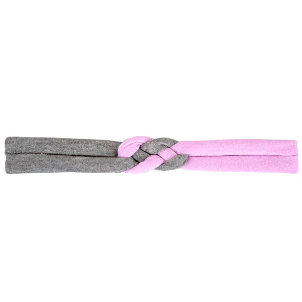 Myang Knotted Headband / Girls - Pink and Grey