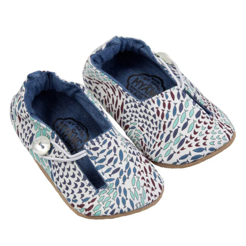 Myang Keyhole / Unisex - Denim and Blue Fish Swirl