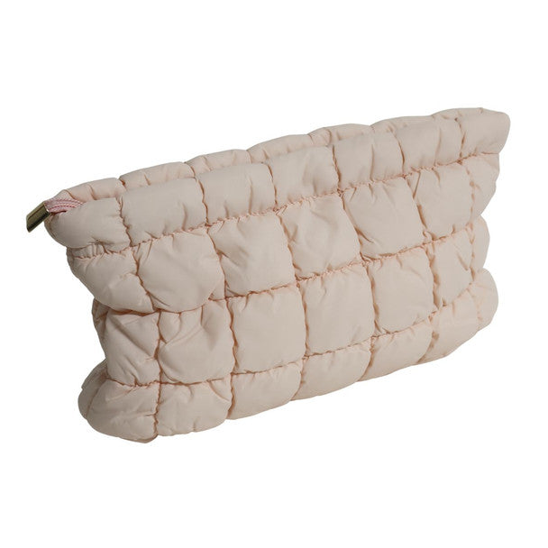 Puffer Polyester Bag - Pink Quilted