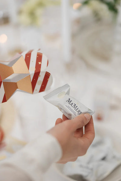 Mamere Red & Cream Festive Cracker - Choc coated Almond Nougat