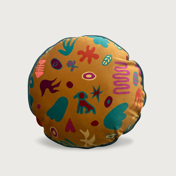 Boemo Diale Icons Ochre Macaron Velvet Cushion