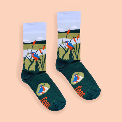 Ladies’ Malachite Kingfisher socks