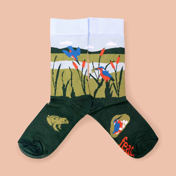 Ladies’ Malachite Kingfisher socks