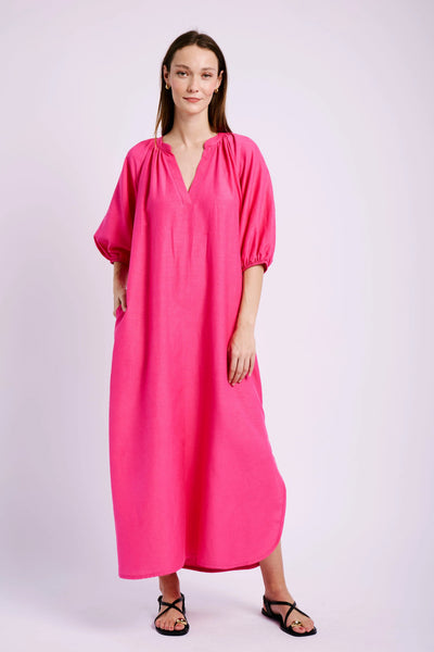 Maxi Swing Tunic Dress in Pink