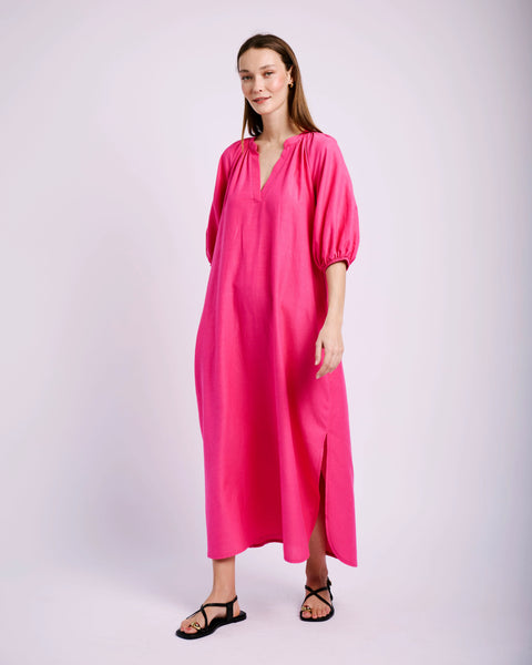 Maxi Swing Tunic Dress in Pink