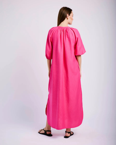 Maxi Swing Tunic Dress in Pink