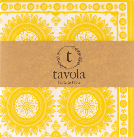 Tavola Biodegradable napkins - Sunflower in Yellow