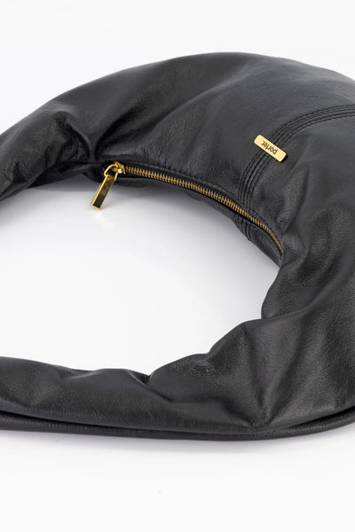 Leather Luna Bag in Black