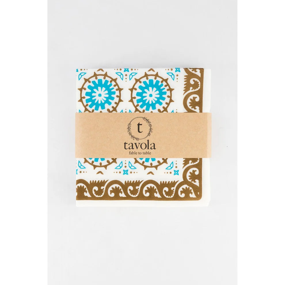 Tavola Biodegradable napkins - Mexican Turquoise