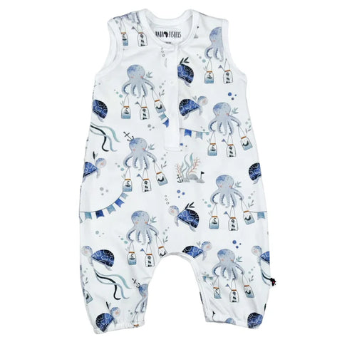 Henley Romper - Otto the Octopus