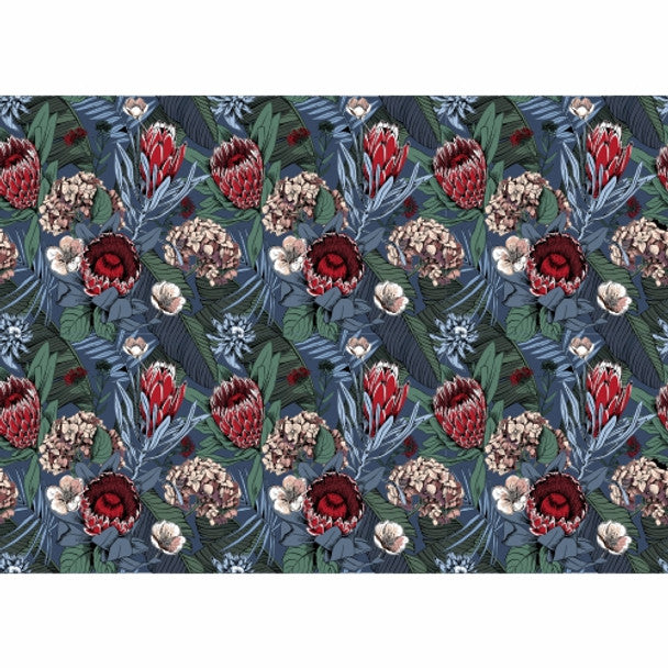 Paper Placemats - Blue Leave Protea