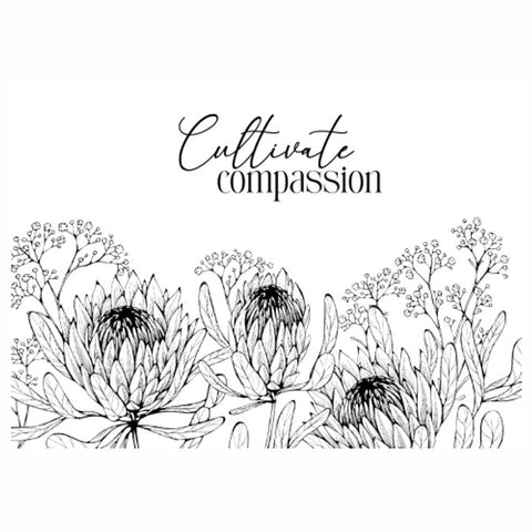 Paper Placemats - Cultivate Compassion, Proteas