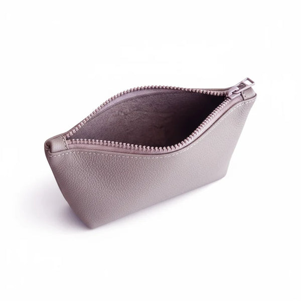 Norris leather zip pouch - Various Colours