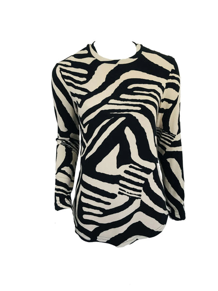 Pleat Back Top – Sand Black