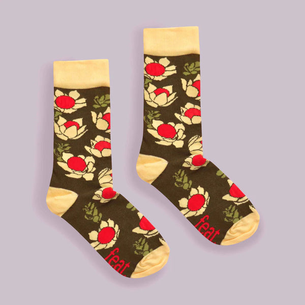 Ladies’ Pom-Pom Leucadendron socks