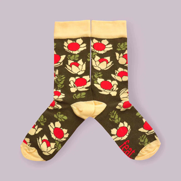 Ladies’ Pom-Pom Leucadendron socks