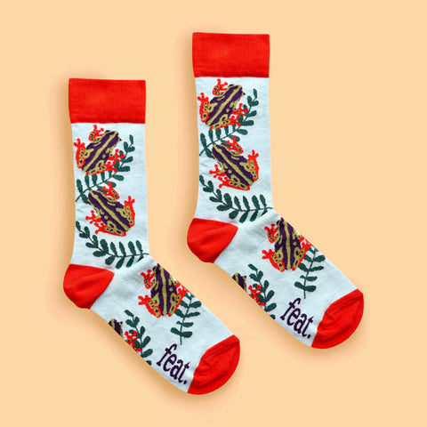 Ladies’ Painted Reed Frog socks