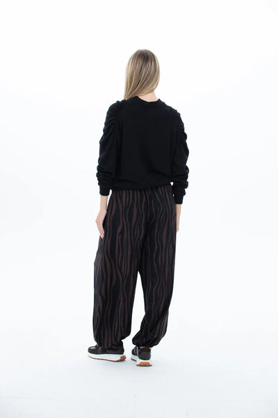 Stella Balloon Pants - Chocolate Animal print